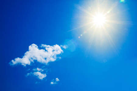 blue sky and sunの写真素材