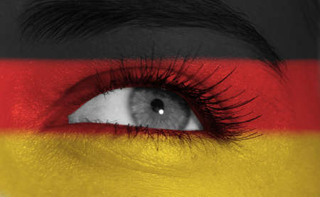 eye with flagの写真素材