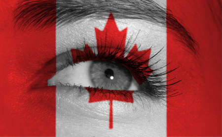 eye with flagの写真素材