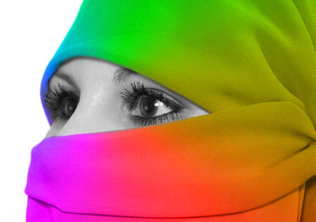 woman with veilの写真素材