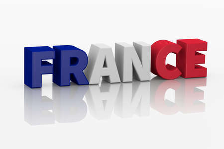 3D letters with a flagの写真素材