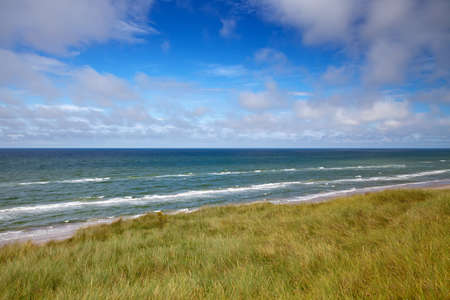 beautiful danish coastline at summerの写真素材