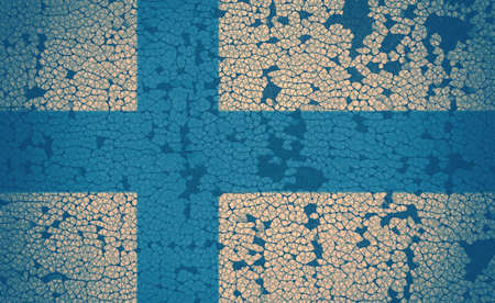 finnish flag on cracked backgroundの写真素材