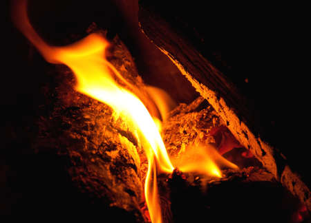 flames of fire in a fireplace