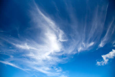 bright blue sky with clouds