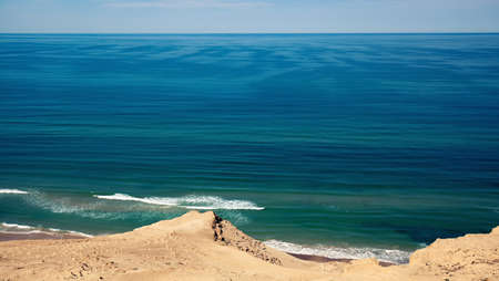 beautiful danish coastline at summerの写真素材