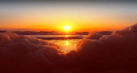 beautiful sunset over the ocean
