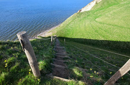 wooden stairs to the beach
