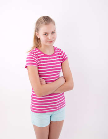 portrait of a beautiful teenage girlの写真素材