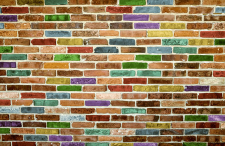 colorful brick wall pattern for a background