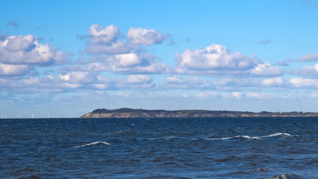 Landscape at the Limfjord in Denmarkの写真素材