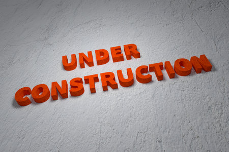 Under construction sign 3d illustrationの写真素材