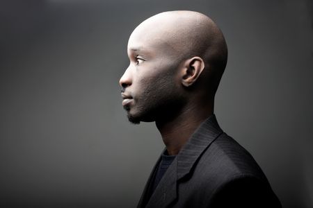 profile of black young manの写真素材