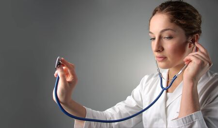  portrait of a beautiful doctor woman の写真素材