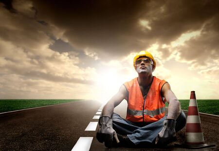 worker on the street 