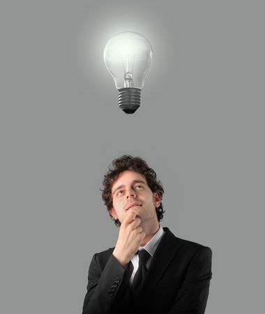 Businessman having an ideaの写真素材