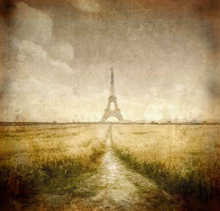 Eiffel Tower vintageの写真素材