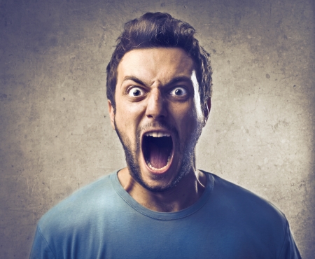 Boy screaming