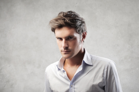 Serious man lookの写真素材