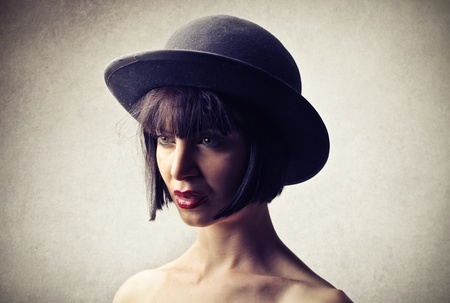 beautiful young woman wearing a hat