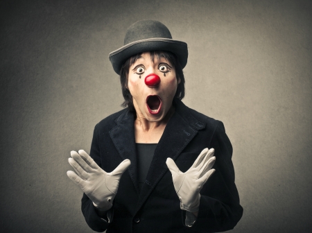 amazed clownの写真素材