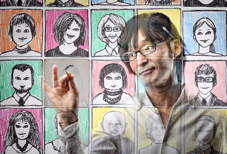 businessman drawing の写真素材