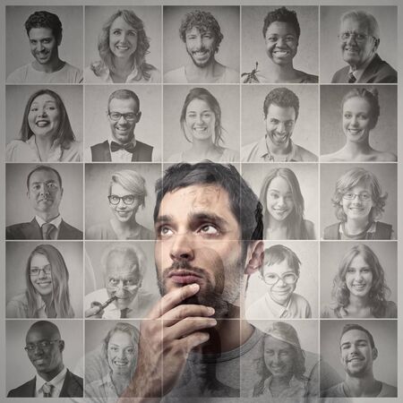 man choosingの写真素材