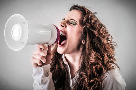 screaming girlの写真素材