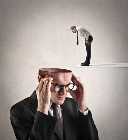 thinking hardの写真素材