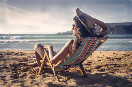 Sunbathingの写真素材