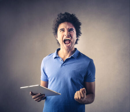 Screaming manの写真素材