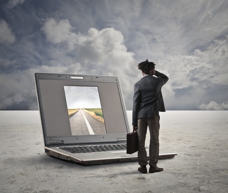 A long long roadの写真素材