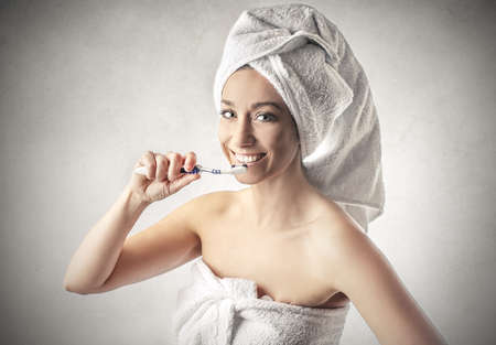 Teeth brushingの写真素材