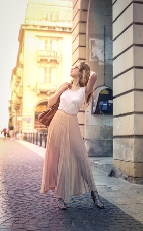 Posing for a pictureの写真素材