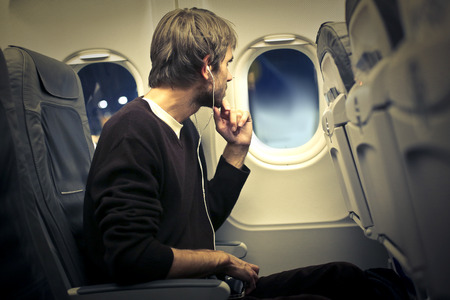 On the airplane