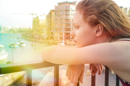 Bored girlの写真素材