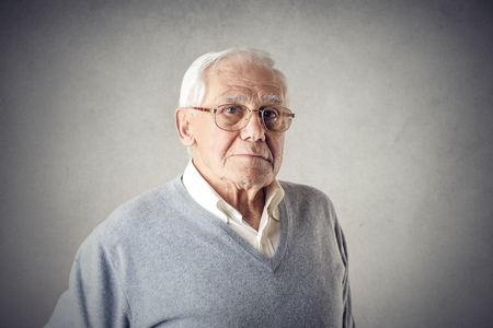 A severe grandfatherの写真素材