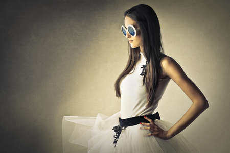 White dressの写真素材