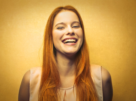 Happy girl smilingの写真素材