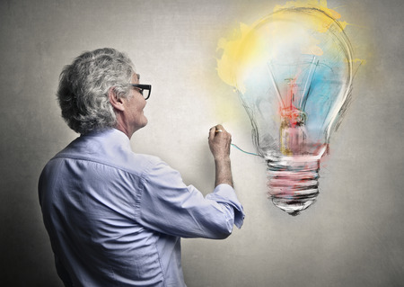 Businessman with an ideaの写真素材