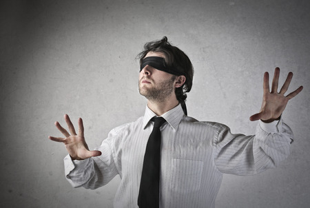 Blind businessmanの写真素材