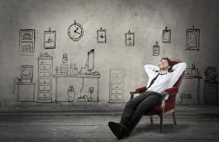 Relaxed businessmanの写真素材