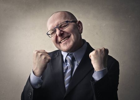 Jubilant businessmanの写真素材