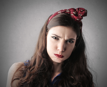 Bored girlの写真素材