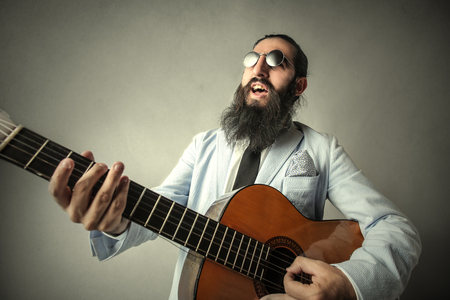 Weird guitaristの写真素材