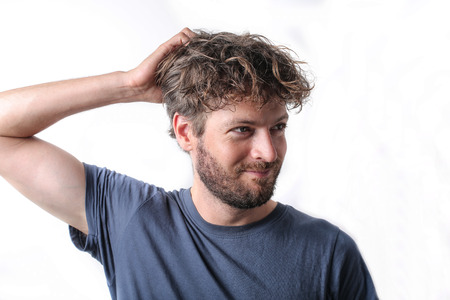 Confused manの写真素材