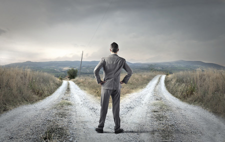 Undecided businessmanの写真素材