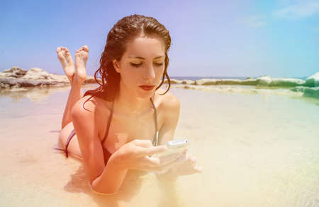 Chatting at the beach