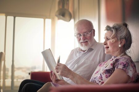 Couple sitting on the sofa
