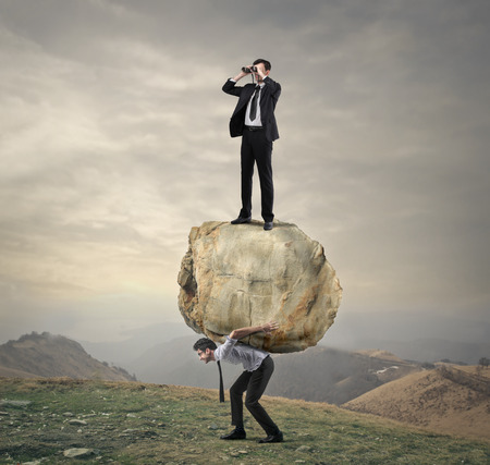 A strong weight to bearの写真素材